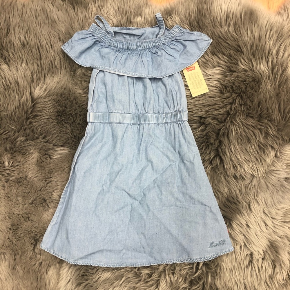Levi’s | Girl's Denim Sun Dress | Sleeveless | Ruffle Front | Various Sizes *NEW